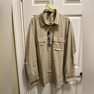 Mens Vintage Tulliano 100% Silk Long Sleeve Button Down Dress Shirt NWT